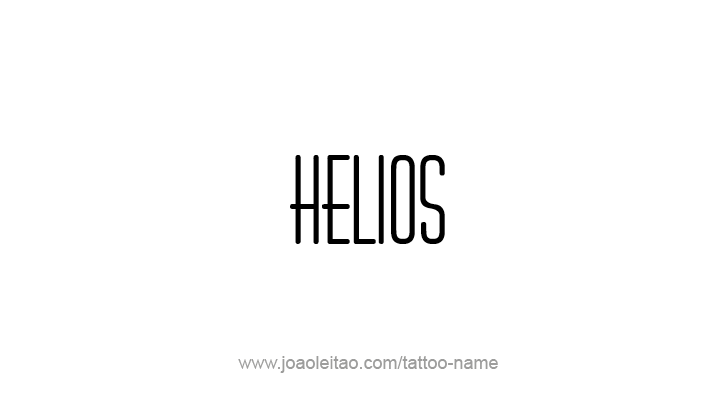 Tattoo Design Mythology Name Helios   