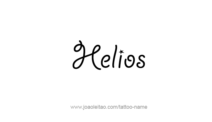 Tattoo Design Mythology Name Helios   