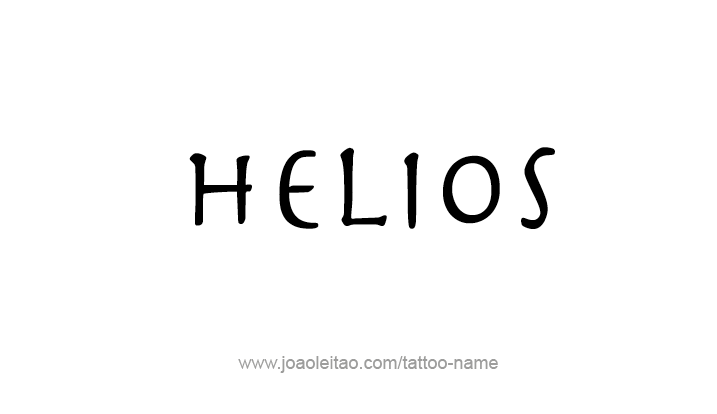 Tattoo Design Mythology Name Helios   