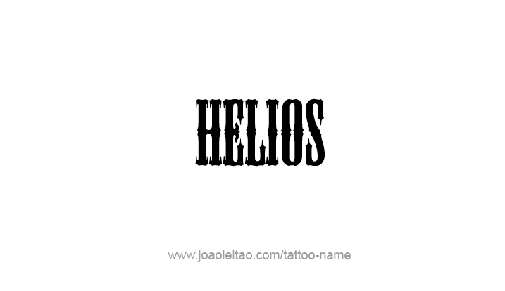 Tattoo Design Mythology Name Helios   