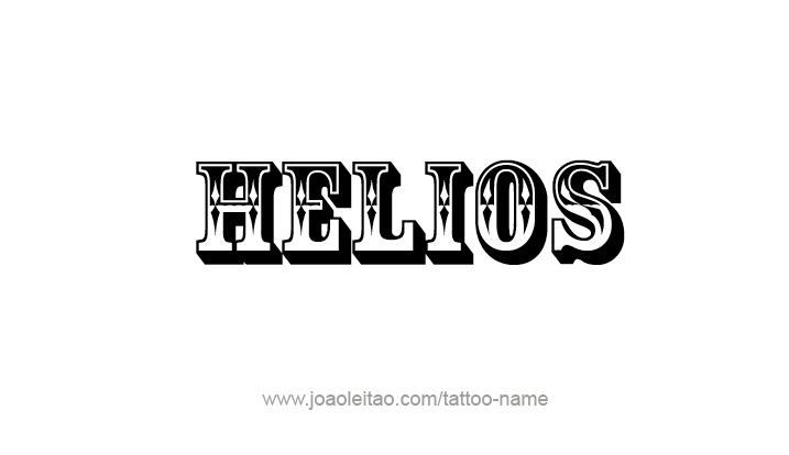 Tattoo Design Mythology Name Helios   