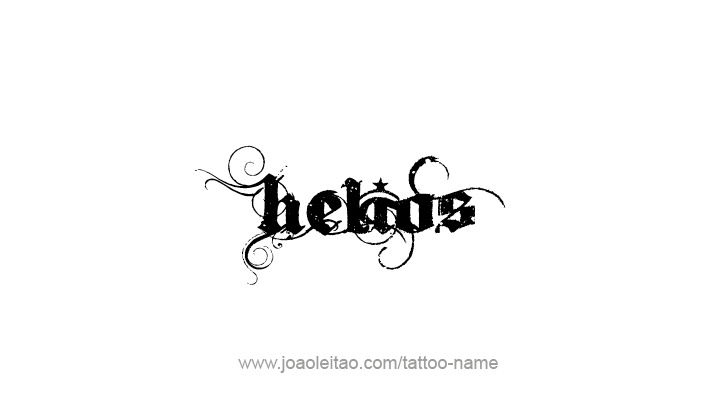 Tattoo Design Mythology Name Helios   