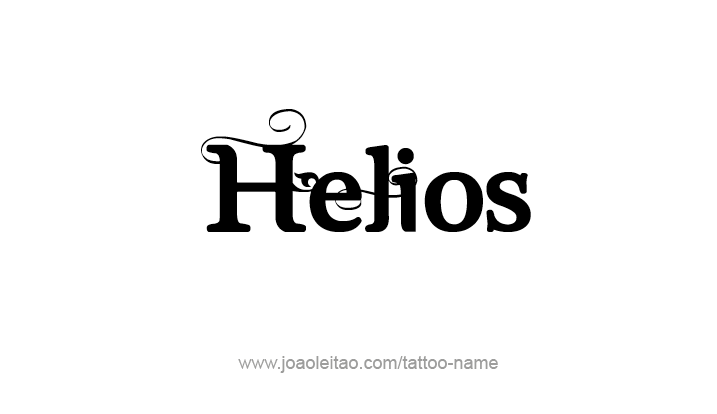 Tattoo Design Mythology Name Helios   