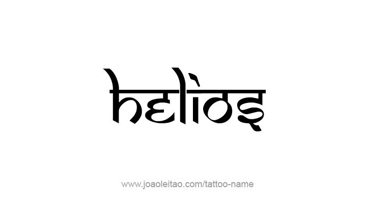 Tattoo Design Mythology Name Helios   