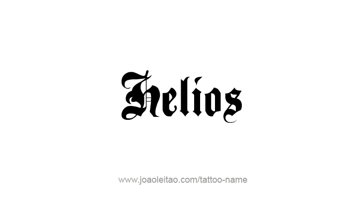 Tattoo Design Mythology Name Helios   