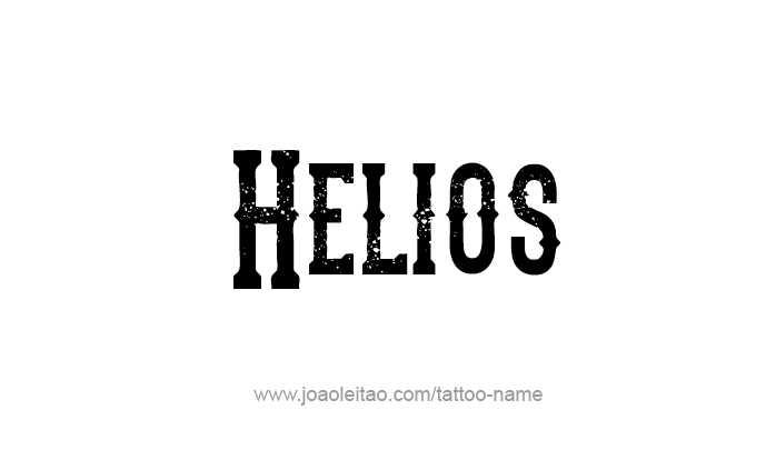 Tattoo Design Mythology Name Helios   