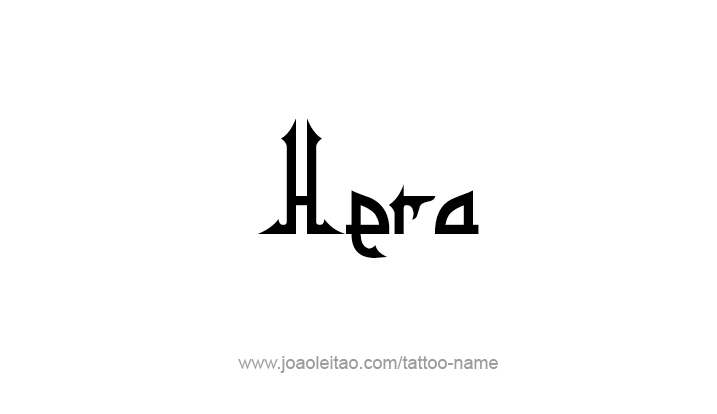 Tattoo Design Mythology Name Hera   