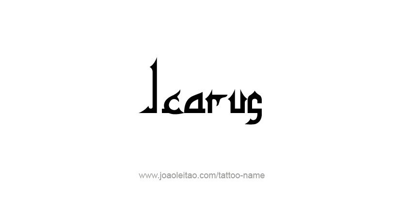 Tattoo Design Mythology Name Icarus   