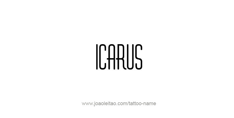 Tattoo Design Mythology Name Icarus   