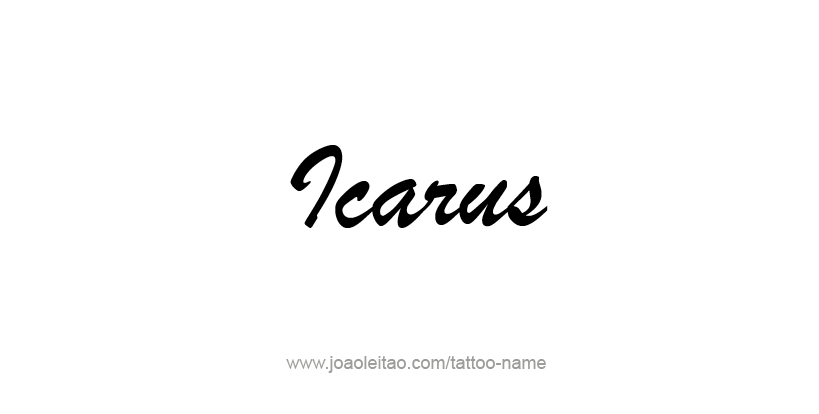 Tattoo Design Mythology Name Icarus   