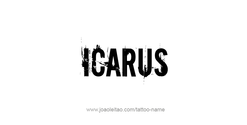 Tattoo Design Mythology Name Icarus   