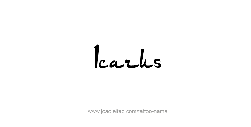 Tattoo Design Mythology Name Icarus   