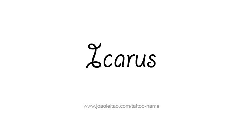 Tattoo Design Mythology Name Icarus   