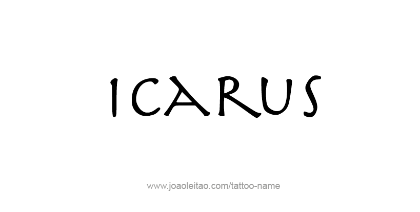 Tattoo Design Mythology Name Icarus   