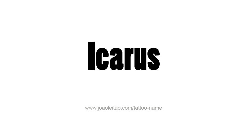 Tattoo Design Mythology Name Icarus   