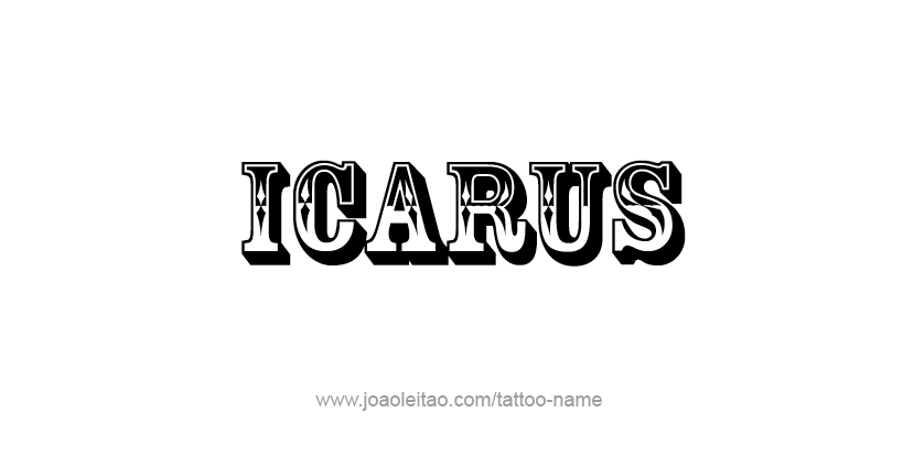 Tattoo Design Mythology Name Icarus   