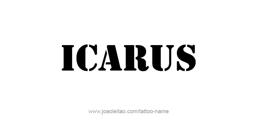 Tattoo Design Mythology Name Icarus   