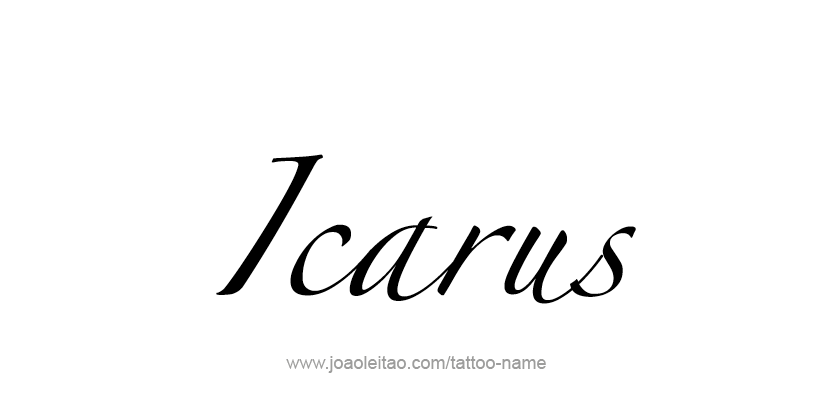 Tattoo Design Mythology Name Icarus   