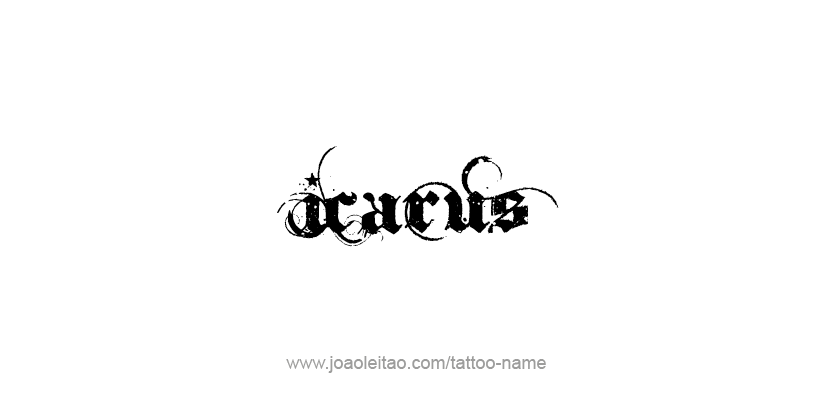 Tattoo Design Mythology Name Icarus   