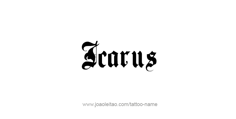 Tattoo Design Mythology Name Icarus   