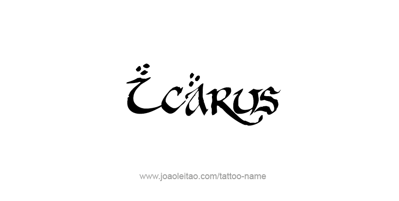 Tattoo Design Mythology Name Icarus   