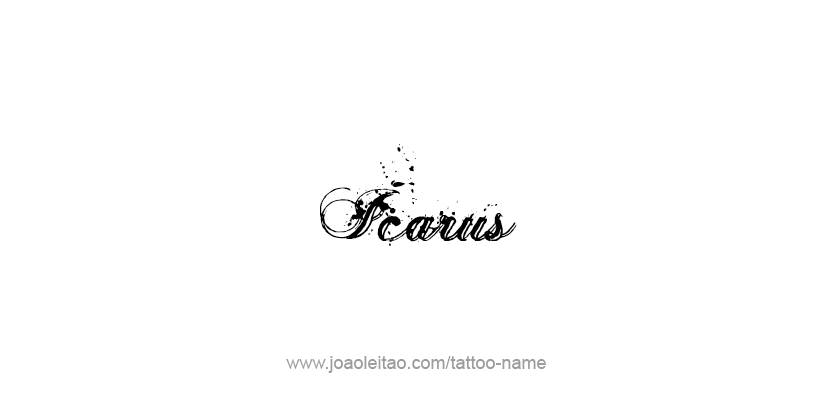 Tattoo Design Mythology Name Icarus   