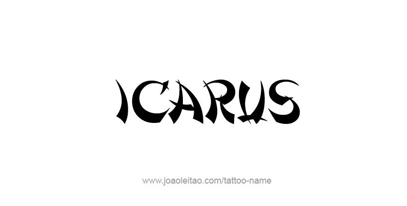 Tattoo Design Mythology Name Icarus