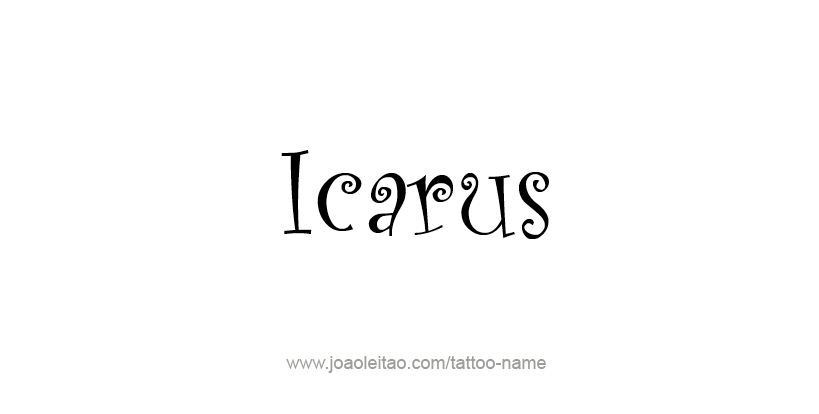 Tattoo Design Mythology Name Icarus   