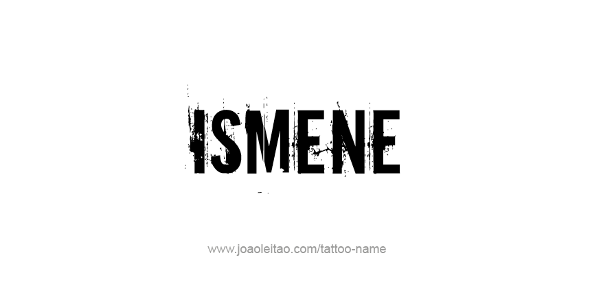 Tattoo Design Mythology Name Ismene   