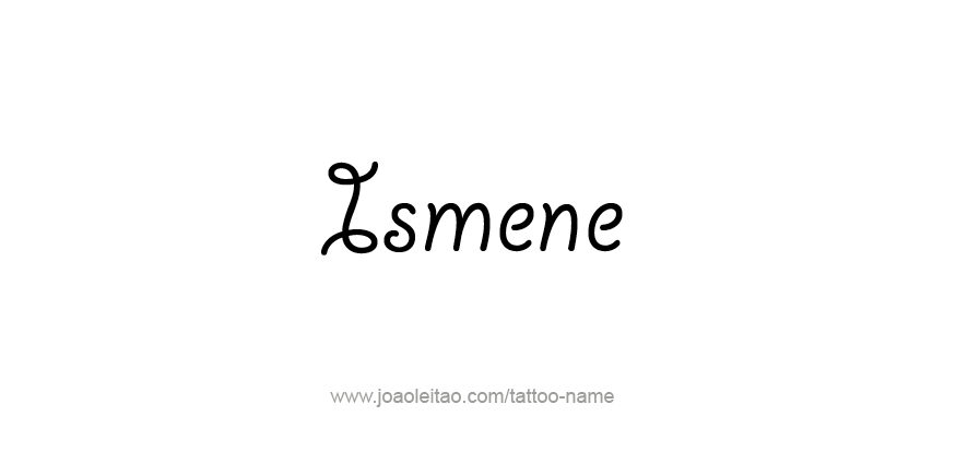 Tattoo Design Mythology Name Ismene   