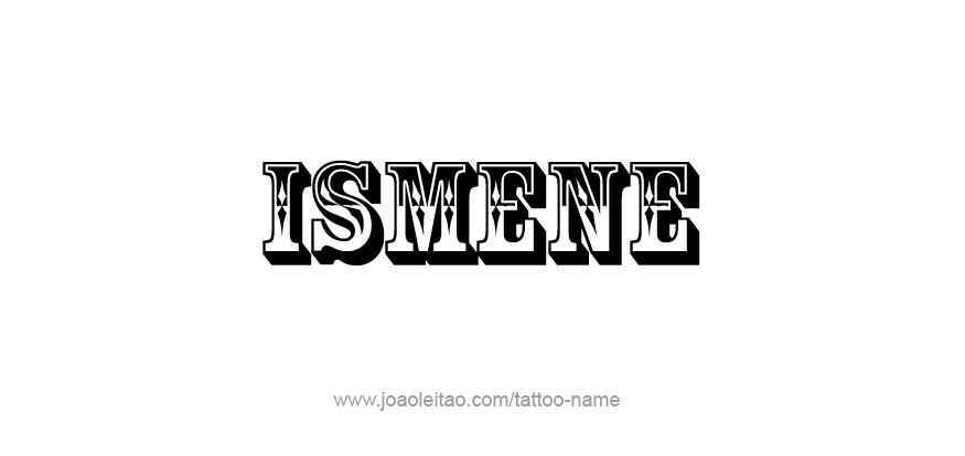 Tattoo Design Mythology Name Ismene   