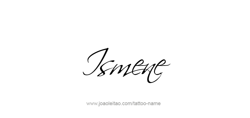 Tattoo Design Mythology Name Ismene   