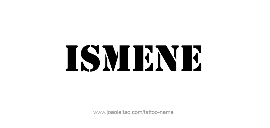 Tattoo Design Mythology Name Ismene   