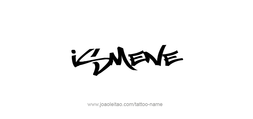 Tattoo Design Mythology Name Ismene   