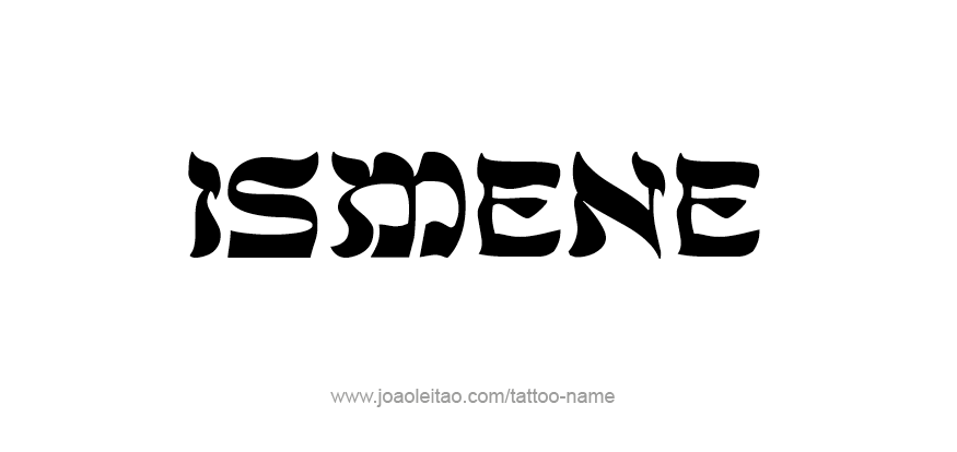 Tattoo Design Mythology Name Ismene   