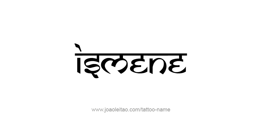 Tattoo Design Mythology Name Ismene   