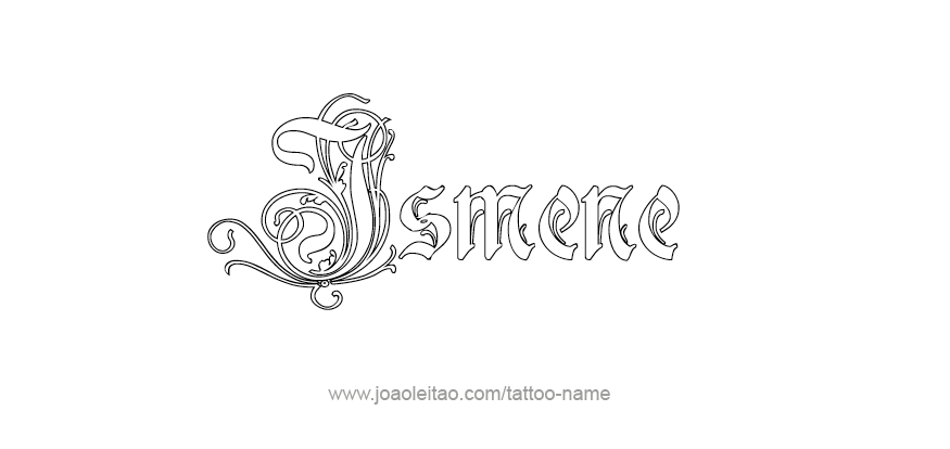 Tattoo Design Mythology Name Ismene   