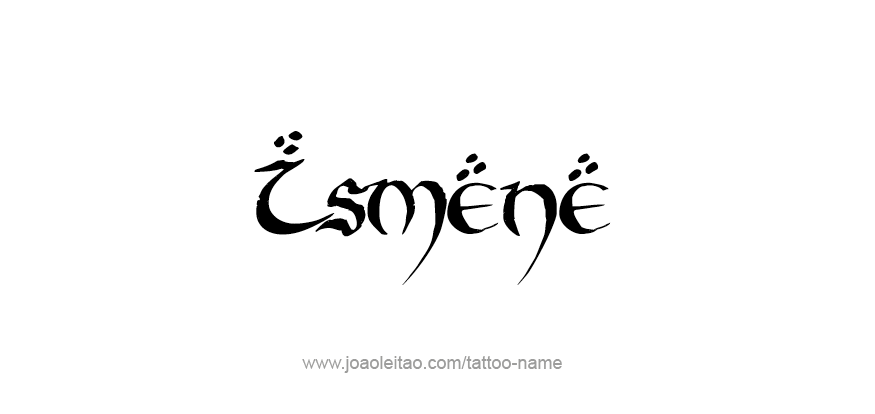 Tattoo Design Mythology Name Ismene   