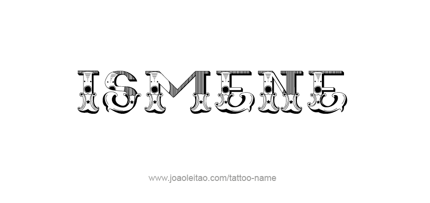 Tattoo Design Mythology Name Ismene   