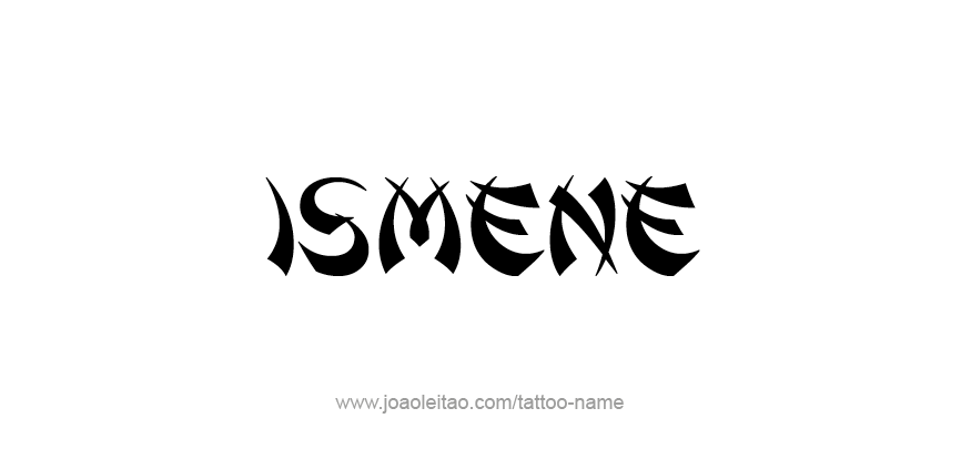 Tattoo Design Mythology Name Ismene