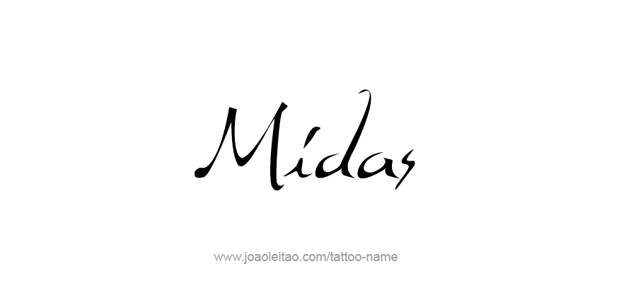 Tattoo Design Mythology Name Midas   