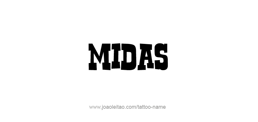 Tattoo Design Mythology Name Midas   