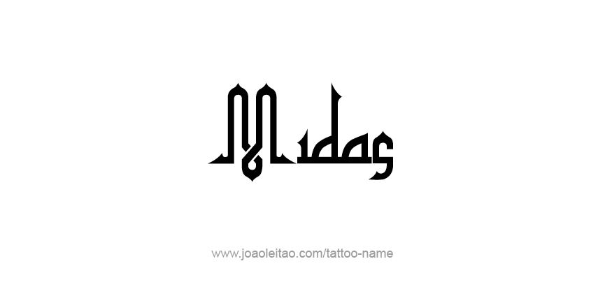 Tattoo Design Mythology Name Midas   