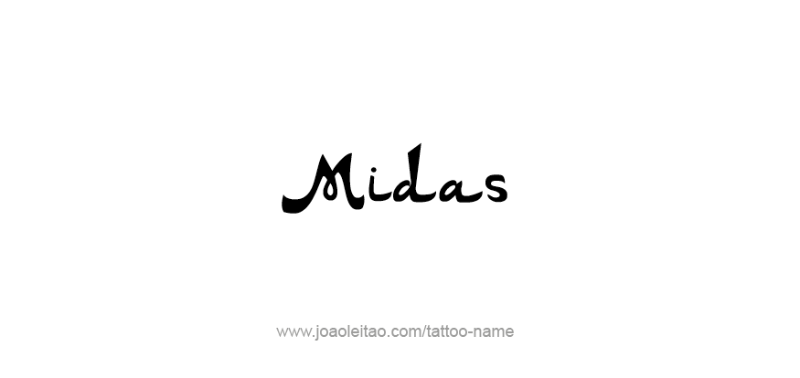 Tattoo Design Mythology Name Midas   