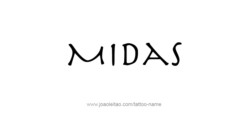 Tattoo Design Mythology Name Midas   