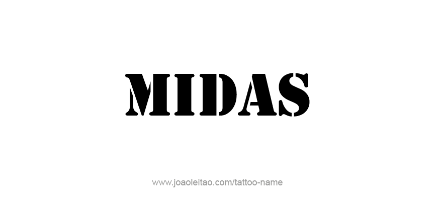 Tattoo Design Mythology Name Midas   