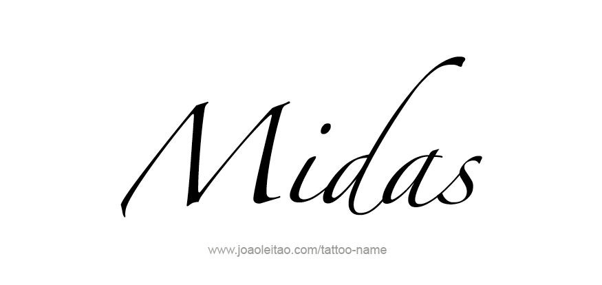 Tattoo Design Mythology Name Midas   