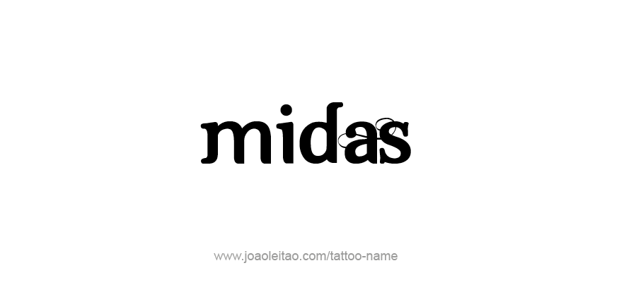 Tattoo Design Mythology Name Midas   