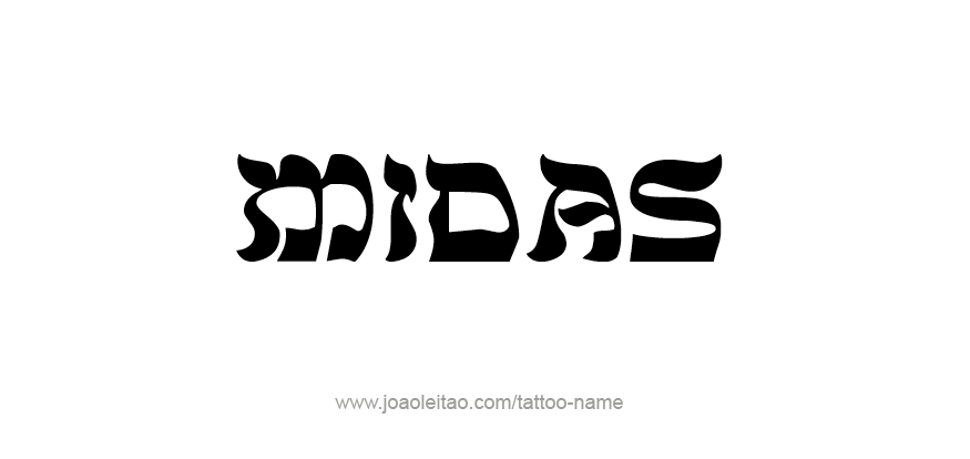 Tattoo Design Mythology Name Midas   