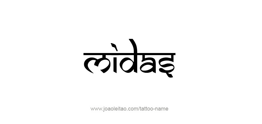 Tattoo Design Mythology Name Midas   